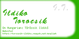 ildiko torocsik business card